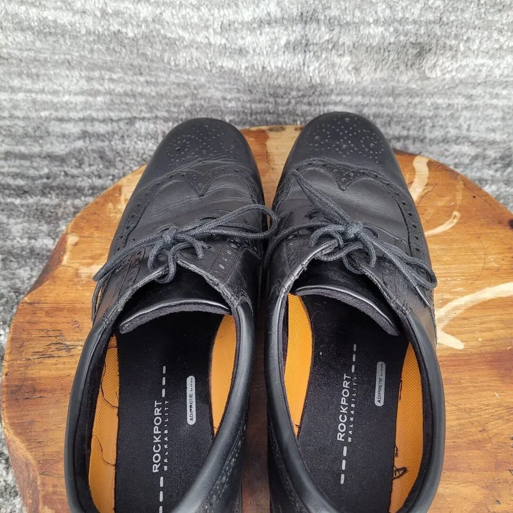 Rockport Hydro Shield Essential Shoes Black Lace Up Leather Sz 10.5‎